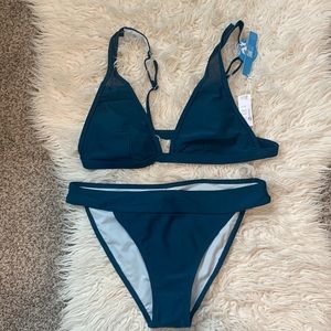 CUPSHE Mesh Dark Blue Bikini NWT